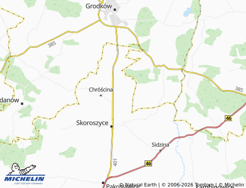 Carte MICHELIN Pniewie - ViaMichelin