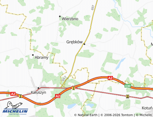MICHELIN-Landkarte Stawiska - ViaMichelin