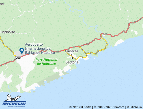 MICHELIN Crucecita map - ViaMichelin