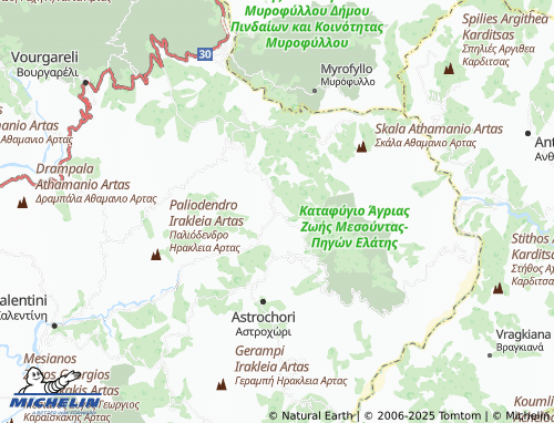 Mappa MICHELIN Kastania - ViaMichelin