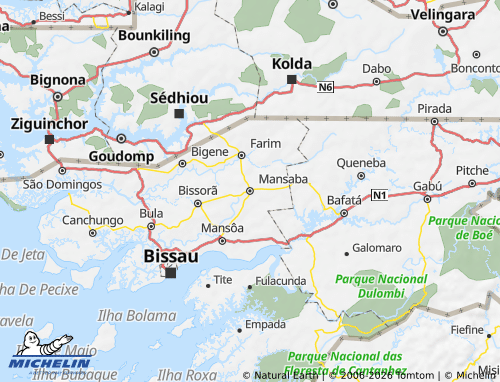 MICHELIN Mansaba map - ViaMichelin