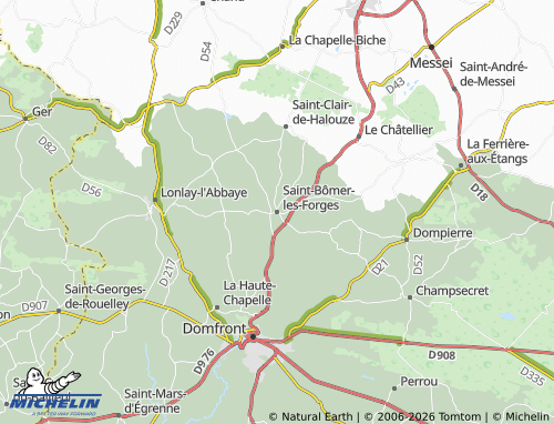 MICHELIN Saint-Bômer-les-Forges map - ViaMichelin