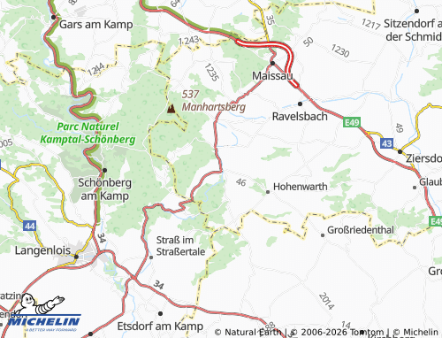 Mapa MICHELIN Mühlbach am Manhartsberg - ViaMichelin