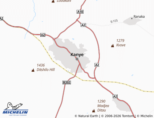 Mapa MICHELIN Kanye - ViaMichelin