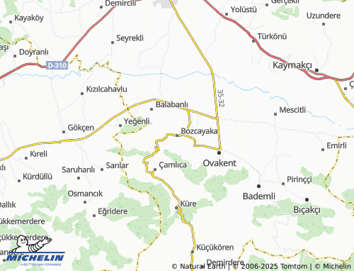 MICHELIN-Landkarte Bozcayaka - ViaMichelin