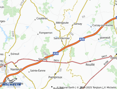 Kaart MICHELIN Coussay - ViaMichelin