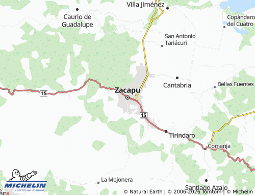 MICHELIN-Landkarte Zacapu - ViaMichelin