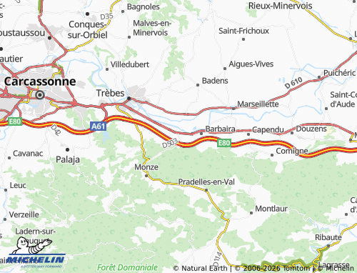 MICHELIN Floure map - ViaMichelin