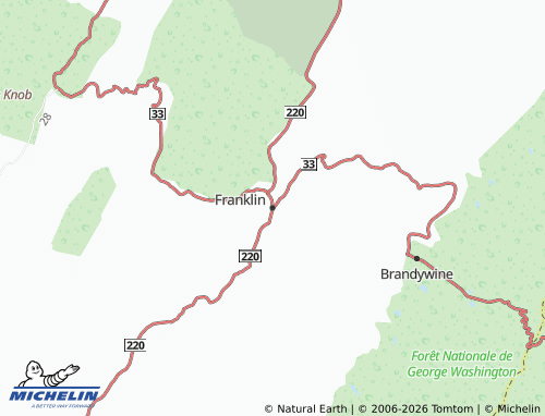 Kaart MICHELIN Franklin - ViaMichelin