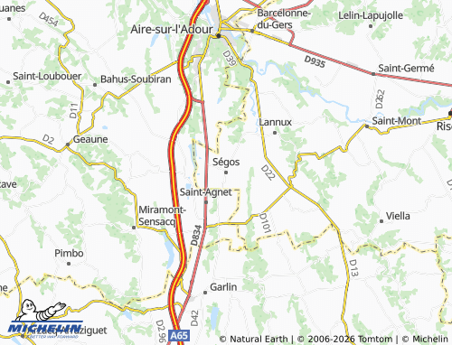Mapa MICHELIN Ségos - ViaMichelin