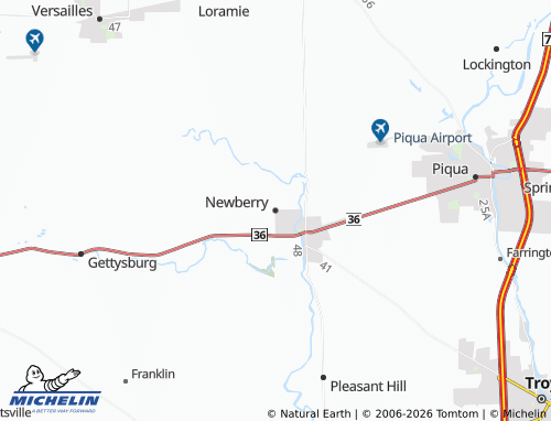 Mappa MICHELIN Newberry - ViaMichelin