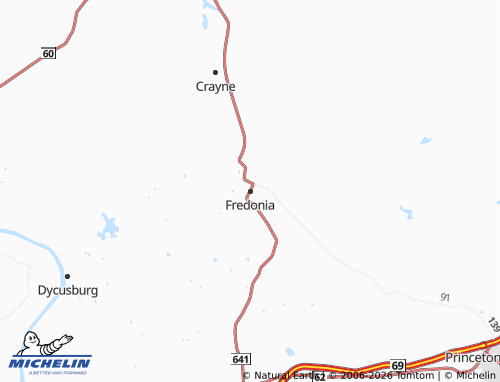 Mapa MICHELIN Fredonia - ViaMichelin