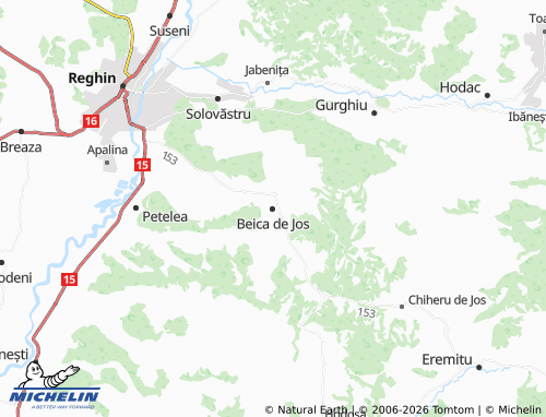 Mapa MICHELIN Beica de Jos - ViaMichelin