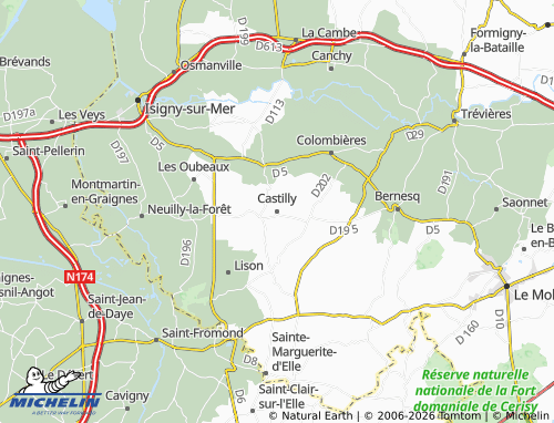 MICHELIN Castilly map - ViaMichelin