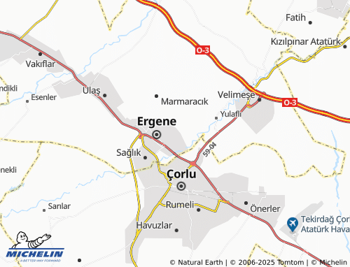 MICHELIN Cumhuriyet map - ViaMichelin