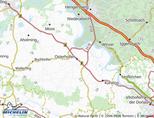 MICHELIN Osterhofen map - ViaMichelin