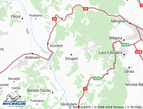 Mappa MICHELIN Strugari - ViaMichelin