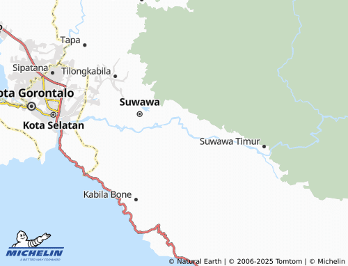 MICHELIN Suwawa Selatan map - ViaMichelin