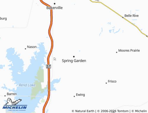 Mapa MICHELIN Spring Garden - ViaMichelin