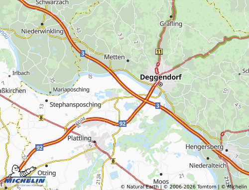 MICHELIN Natternberg map - ViaMichelin