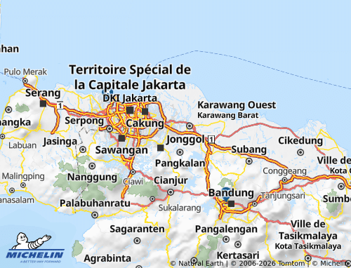 MICHELIN Bekasi map - ViaMichelin
