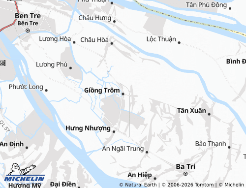 MICHELIN Giồng Trôm map - ViaMichelin