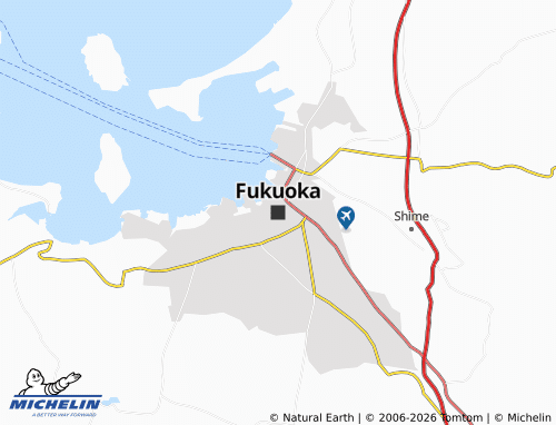 MICHELIN-Landkarte Fukuoka - ViaMichelin