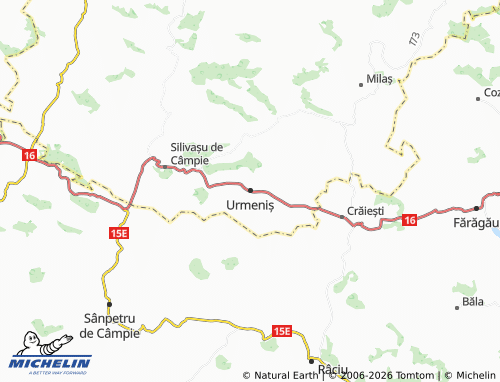 MICHELIN Urmeniș map - ViaMichelin