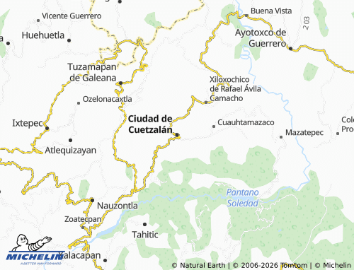 Mappa MICHELIN Ciudad de Cuetzalán - ViaMichelin