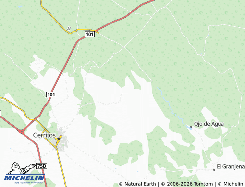 MICHELIN Bosque y Caldera map - ViaMichelin
