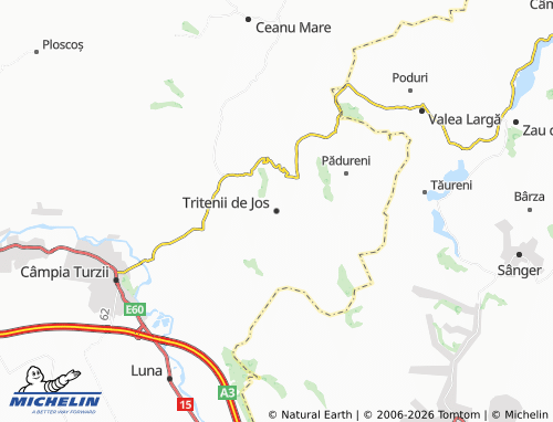 Mappa MICHELIN Tritenii de Jos - ViaMichelin