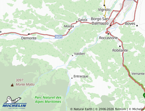 Mapa MICHELIN Valdieri - ViaMichelin