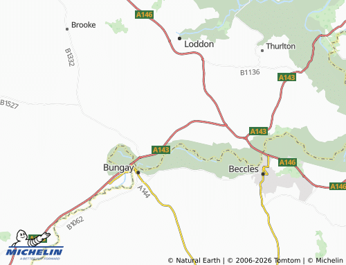 Carte MICHELIN Ellingham - ViaMichelin