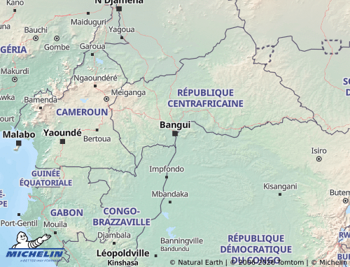 Mappa MICHELIN Repubblica Centrafricana - ViaMichelin