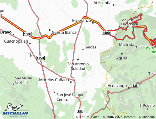 MICHELIN-Landkarte San Antonio Soledad - ViaMichelin