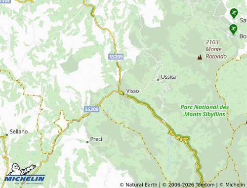 MICHELIN-Landkarte Visso - ViaMichelin