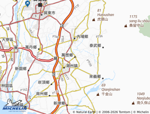 MICHELIN Wanluan Township map - ViaMichelin