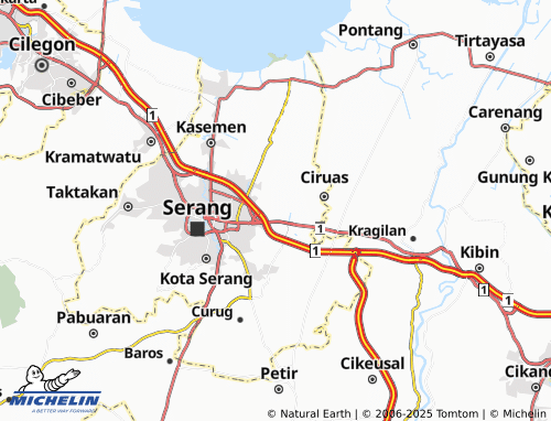 MICHELIN Panancangan map - ViaMichelin