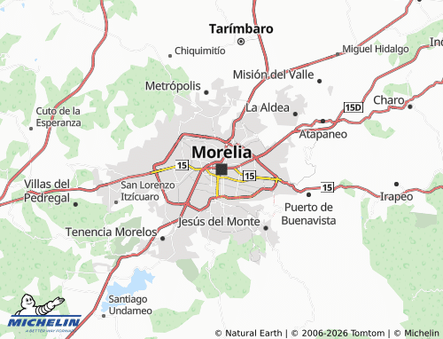 MICHELIN Morelia map - ViaMichelin