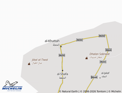 MICHELIN-Landkarte al-Khuttah - ViaMichelin