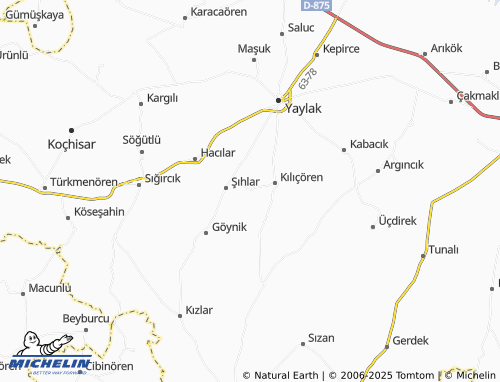 Mapa MICHELIN Binekli - ViaMichelin