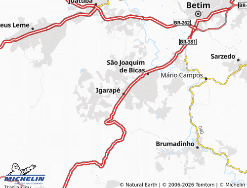 MICHELIN Igarapé map - ViaMichelin