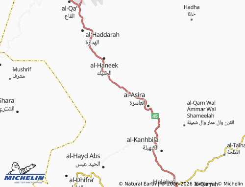 MICHELIN-Landkarte al-Hasba' - ViaMichelin