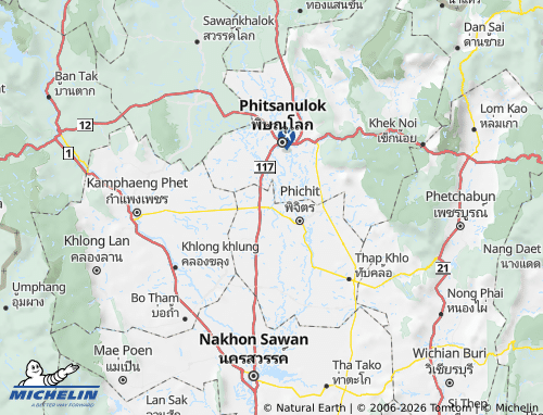 Mapa MICHELIN Amphoe Sam Ngam - ViaMichelin