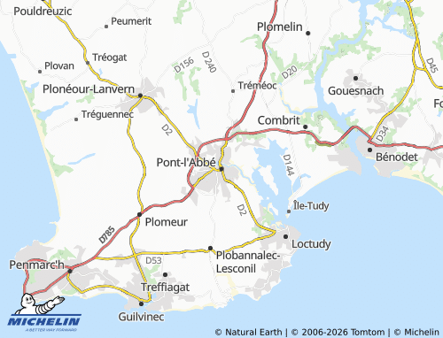 Mappa MICHELIN Pont-l'Abbé - ViaMichelin