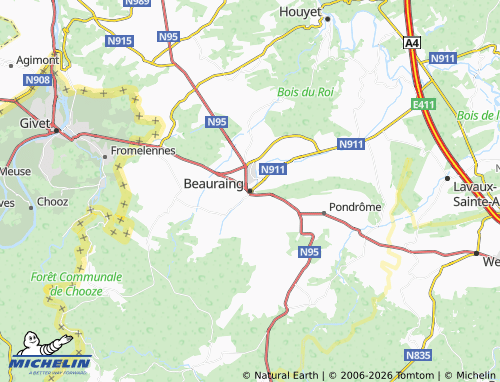 MICHELIN Beauraing map - ViaMichelin