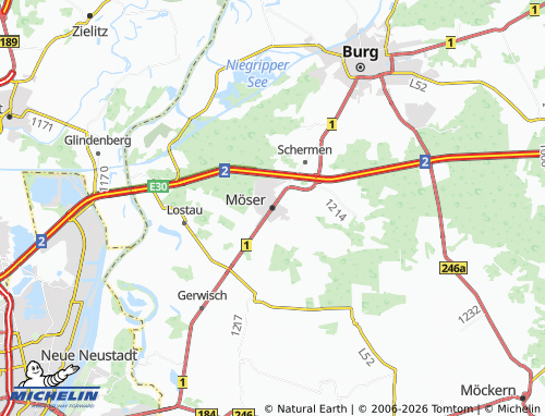 MICHELIN Möser map - ViaMichelin