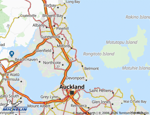 Mapa MICHELIN Takapuna - ViaMichelin