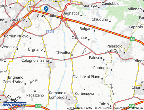 Mappa MICHELIN Ghisalba - ViaMichelin