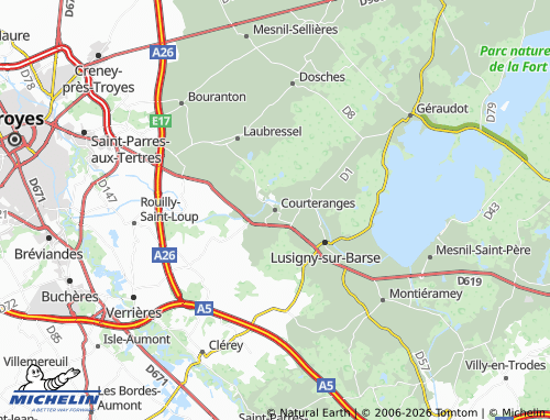 Mappa MICHELIN Courteranges - ViaMichelin